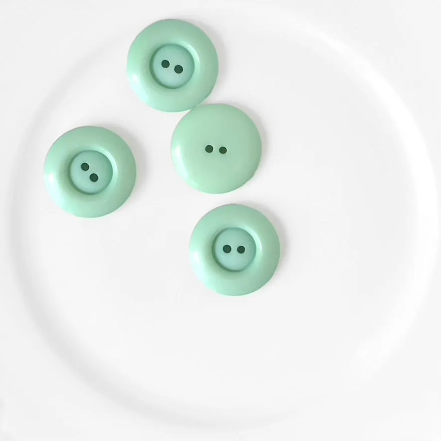 27MM 2 Hole Puff Circle Buttons - Multiple Colors