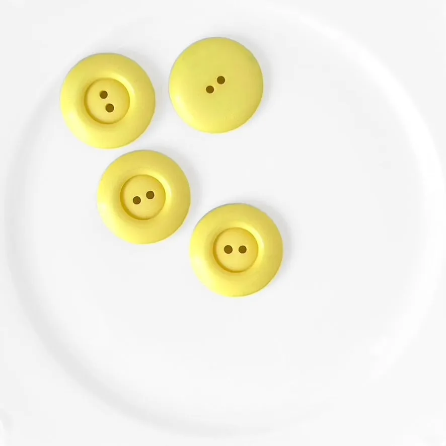 27MM 2 Hole Puff Circle Buttons - Multiple Colors