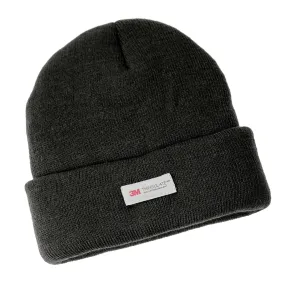 3M Thinsulate Pull On Beanie Hat  Thermal Insulated - Black