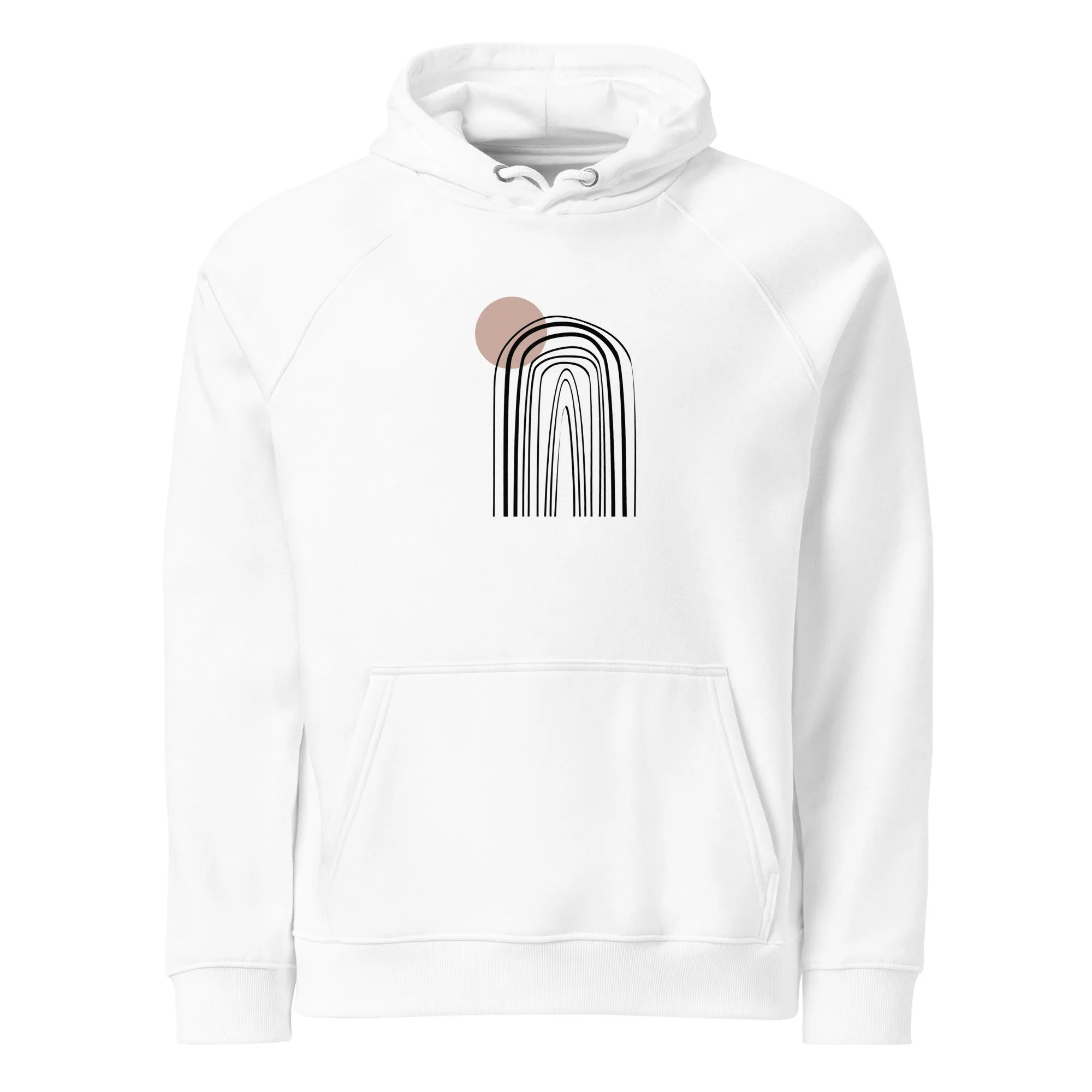 Abstract Lines Graphic Women Eco Raglan Hoodie