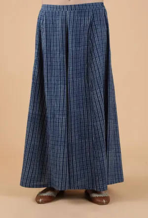 Adya Indigo Checkered Palazzo Pants