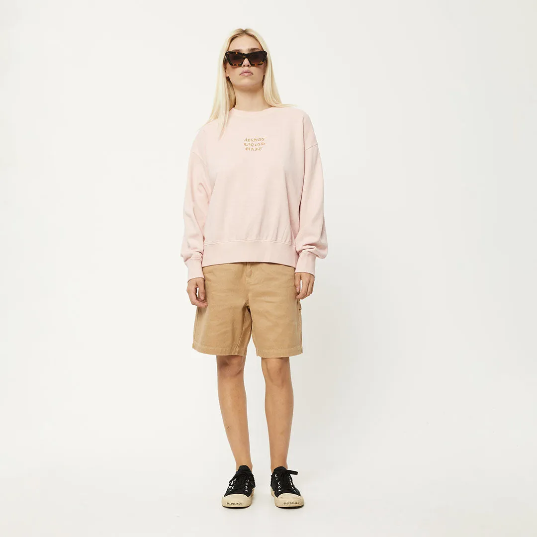 AFENDS Womens Daze - Crew Neck Jumper - Lotus