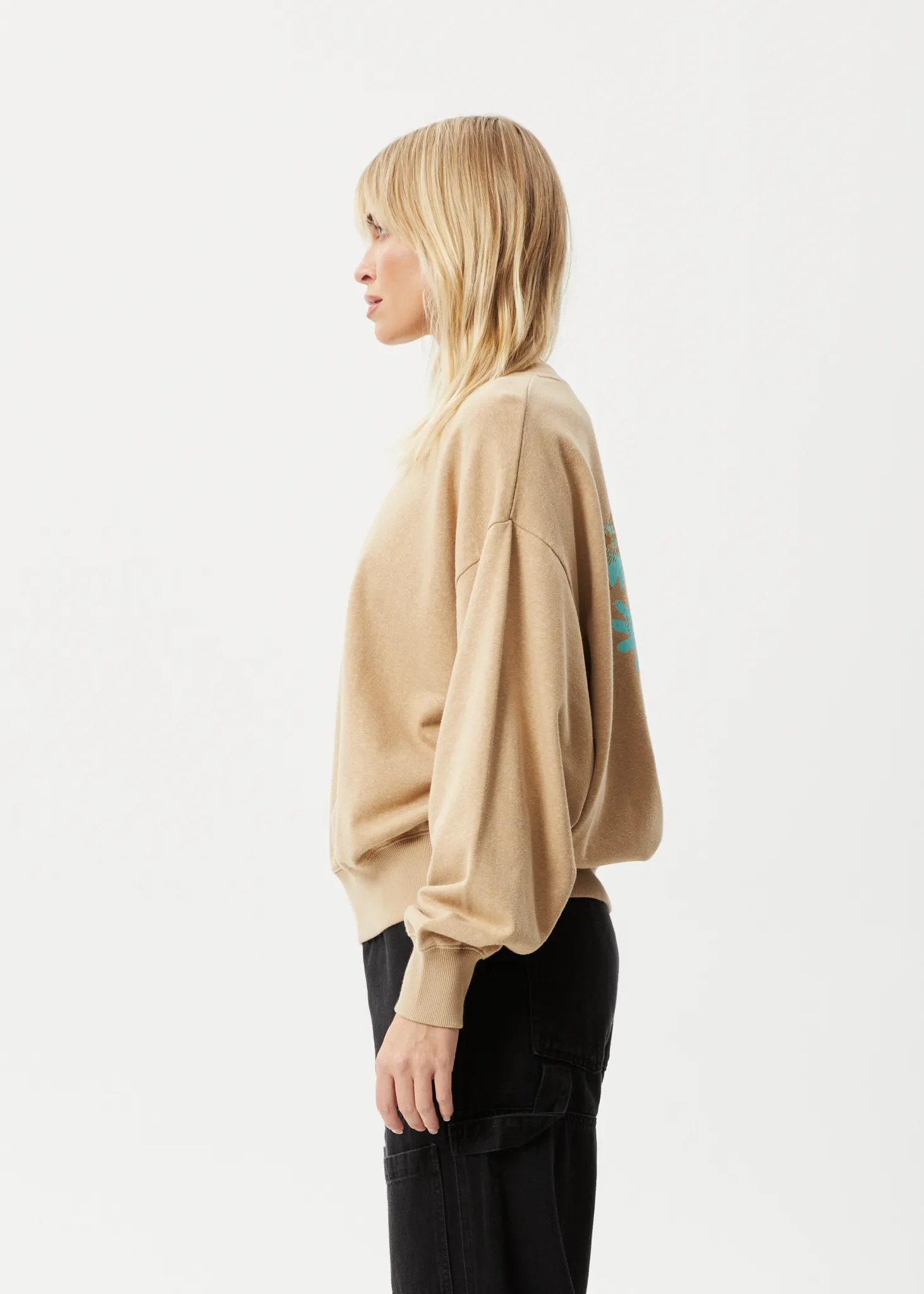 AFENDS Womens Daze - Crew Neck Jumper - Tan