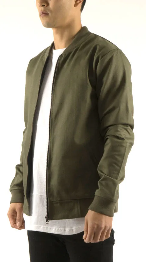 Akomplice VSOP- Cromwell Men's Bomber Jacket, Olive/Tan