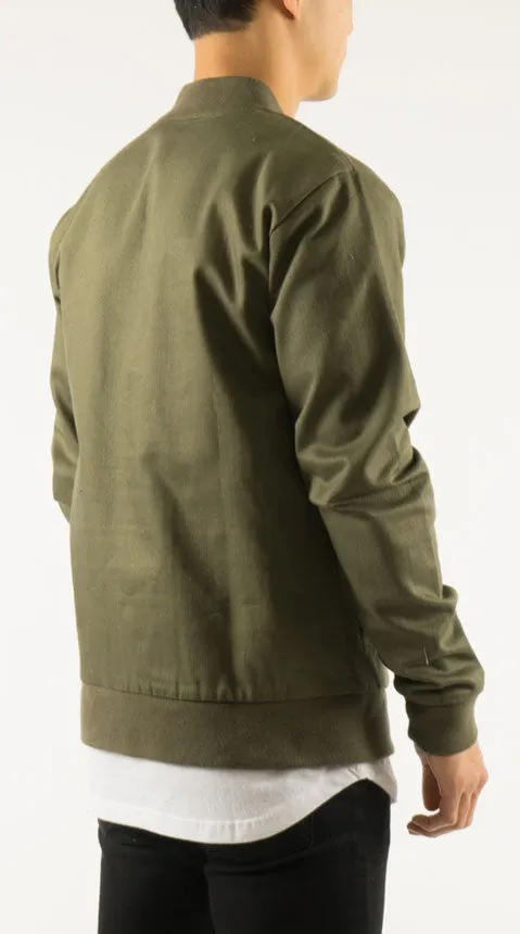 Akomplice VSOP- Cromwell Men's Bomber Jacket, Olive/Tan