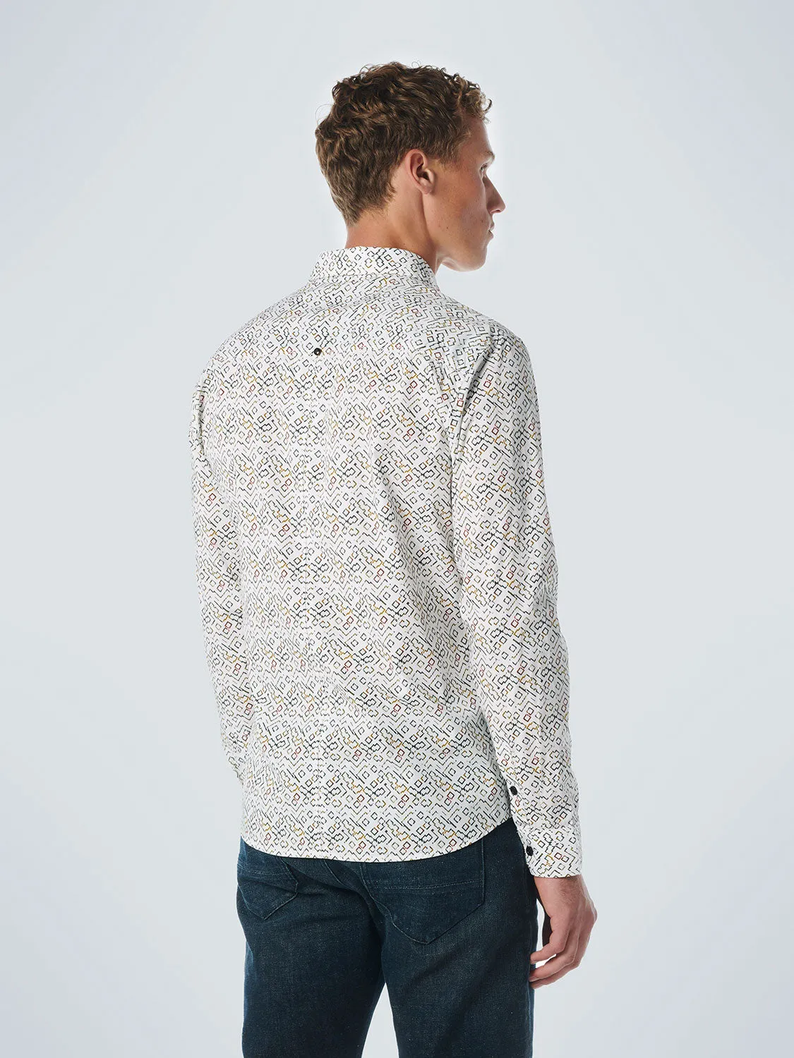 Allover Geo Print: White