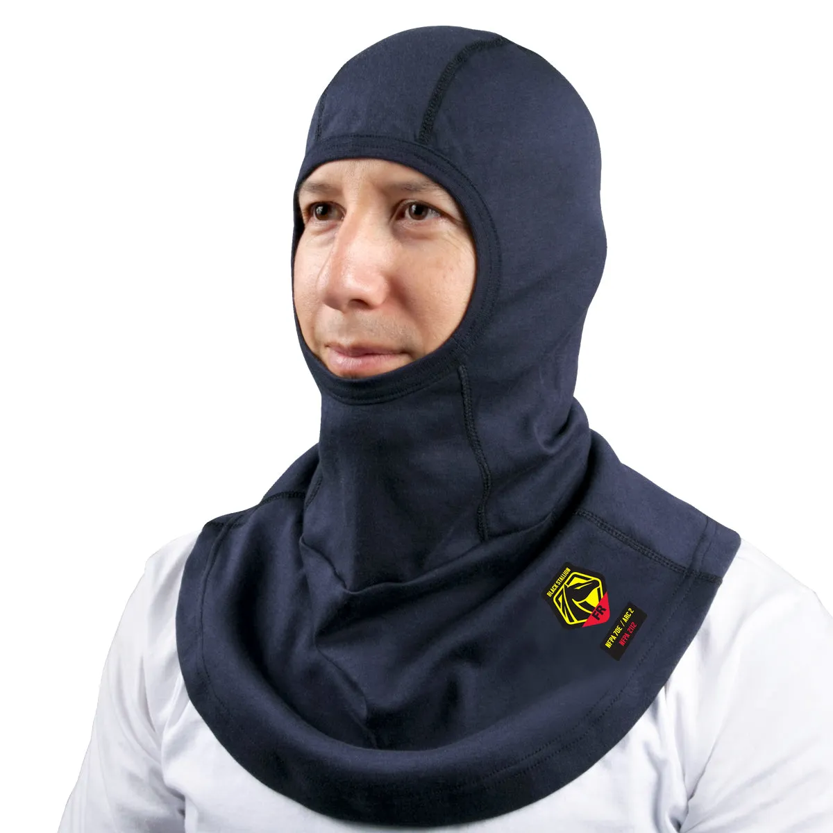 ARC Rated Flame-Resistant Cotton Hood / Balaclava, Navy Blue, AH1520-NV