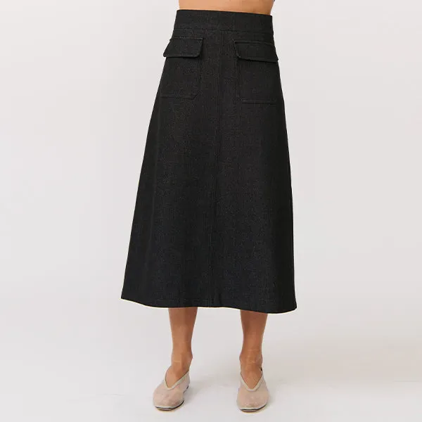 Astrid Skirt - Black Denim