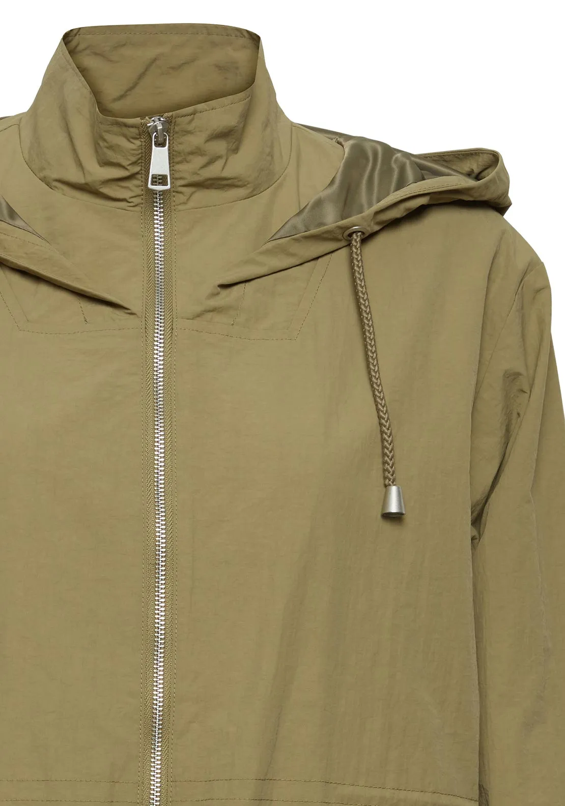 B. Young Anetta Long Parka Jacket, Aloe Green