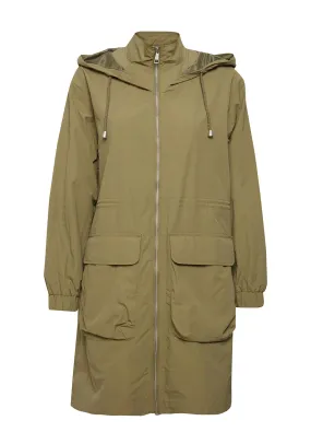 B. Young Anetta Long Parka Jacket, Aloe Green