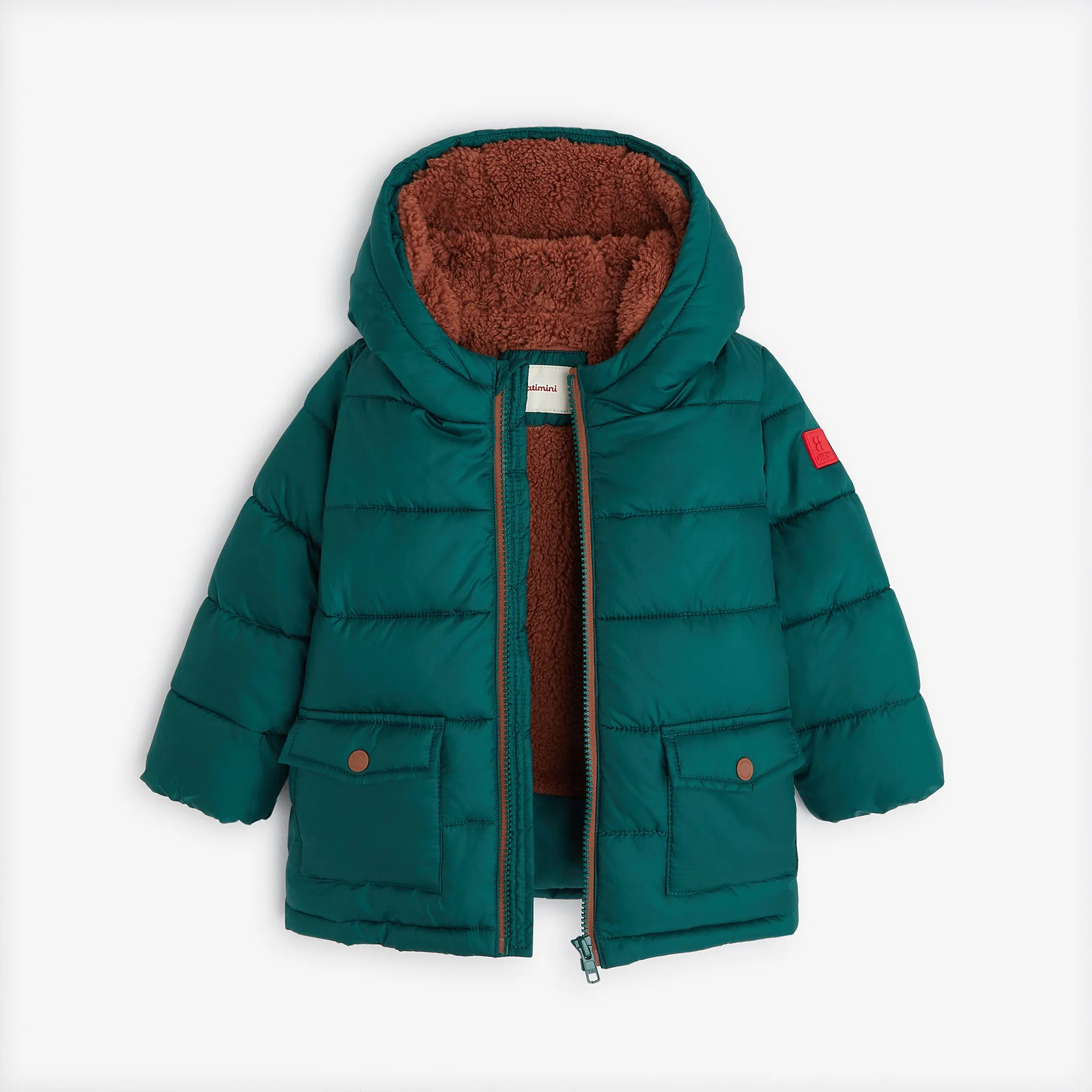 Baby boys' green parka