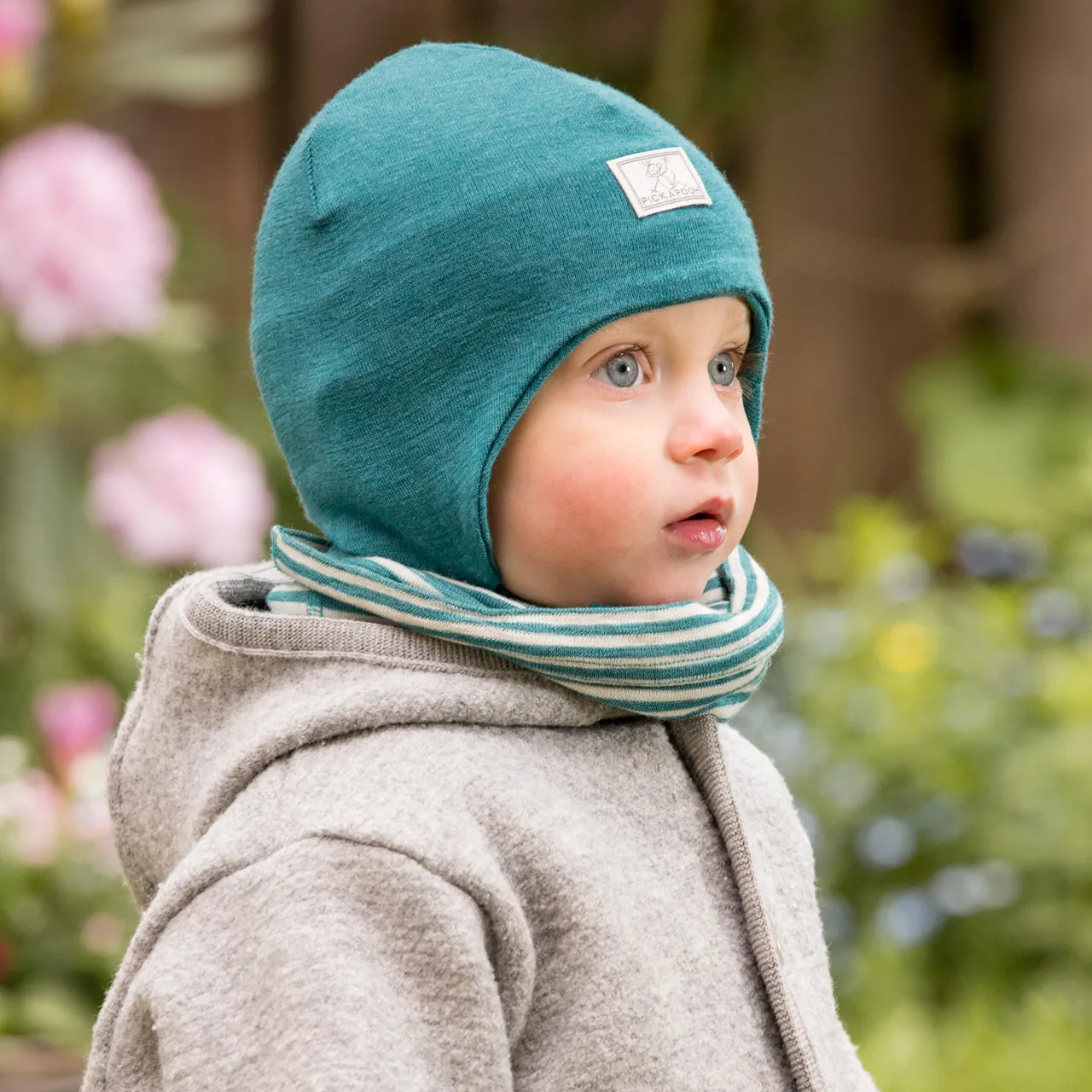 Baby Hat - Double Layer Organic Wool Silk - Radler (6m-6y ) *Last One!