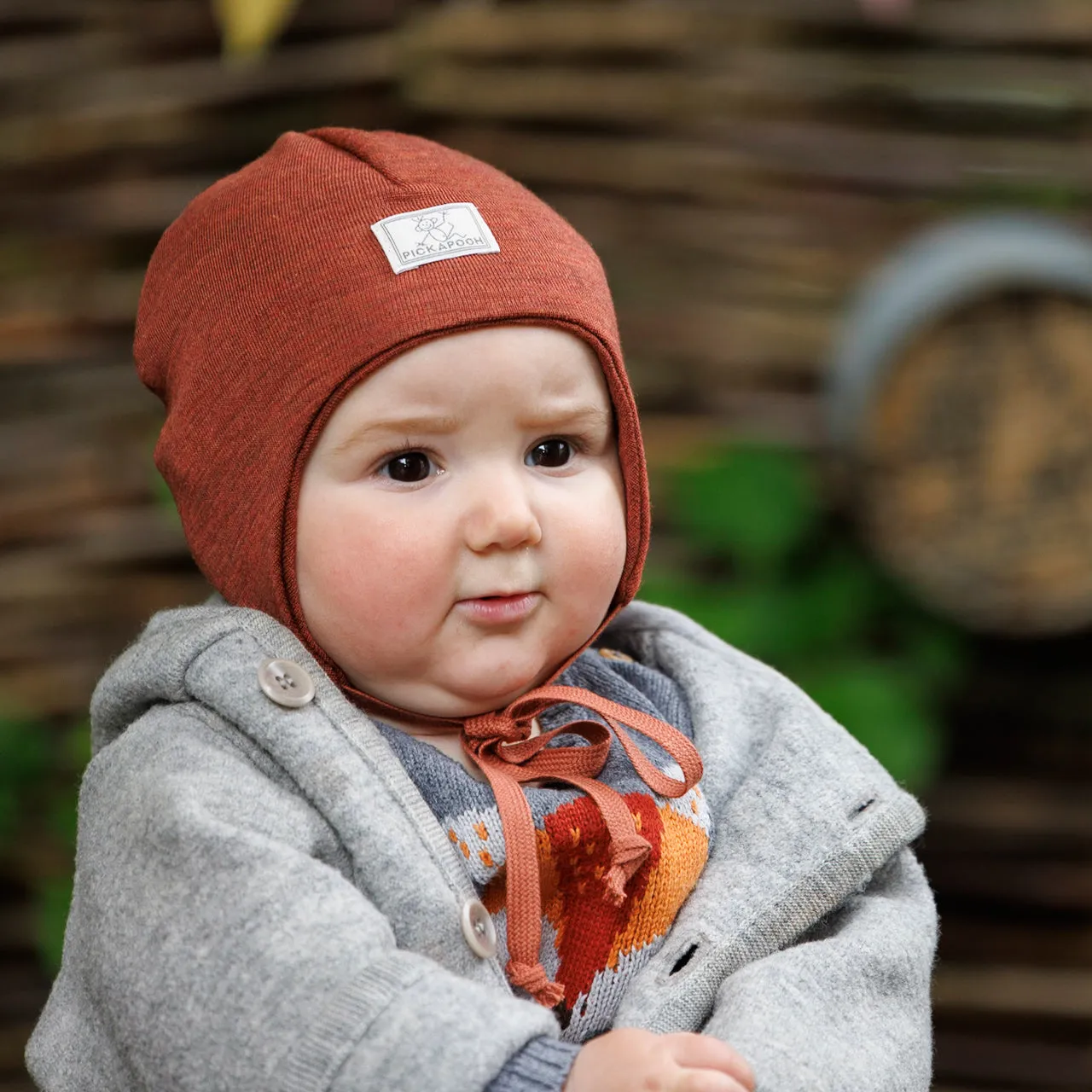 Baby Hat - Double Layer Organic Wool Silk - Radler (6m-6y ) *Last One!