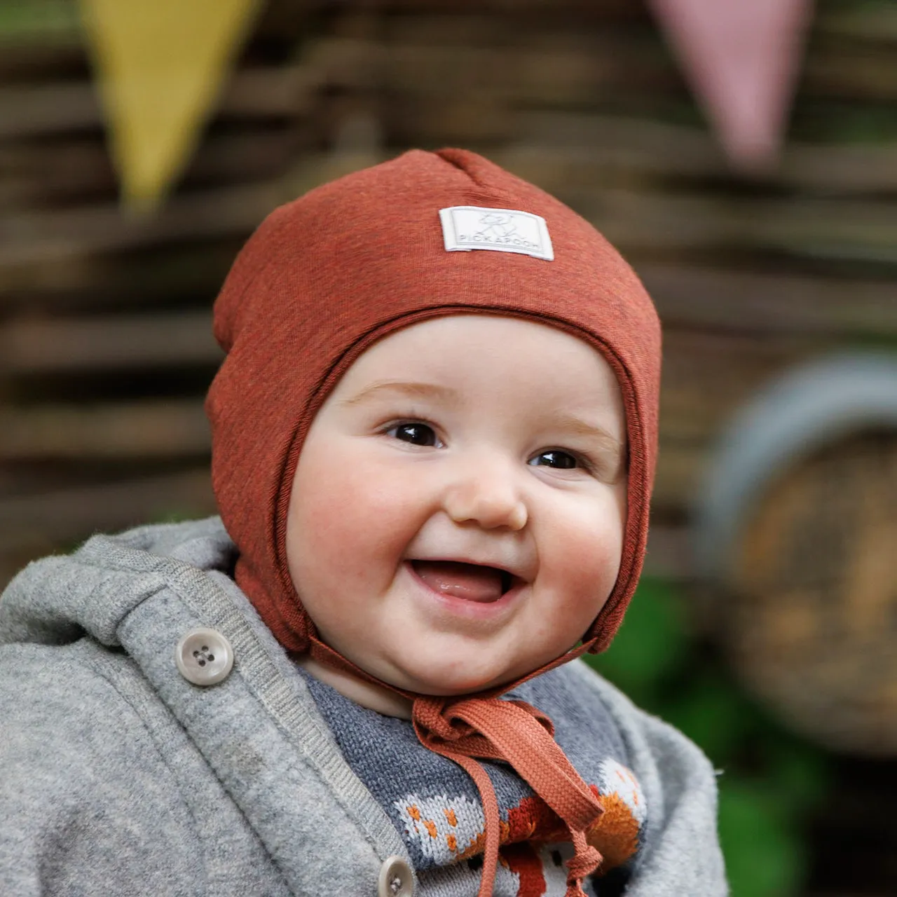 Baby Hat - Double Layer Organic Wool Silk - Radler (6m-6y ) *Last One!