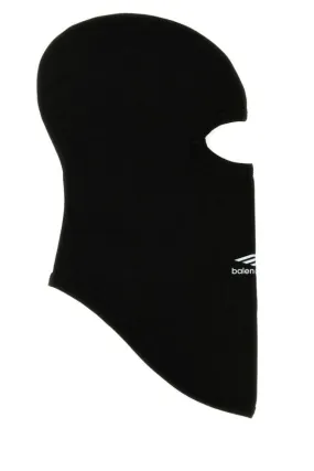 BALENCIAGA | Black cotton blend balaclava