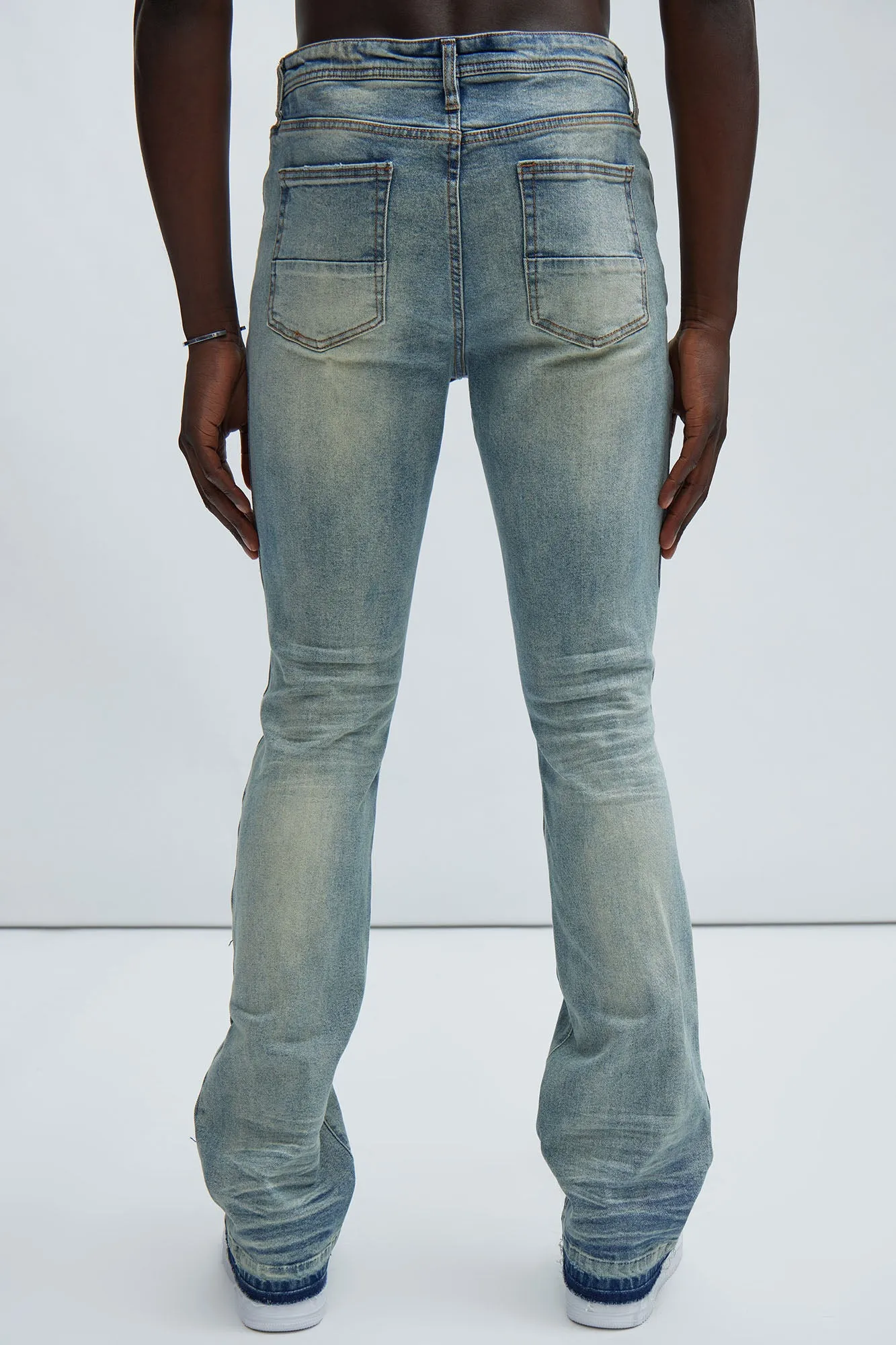 Be Real Stacked Skinny Flare Jeans - Light Wash