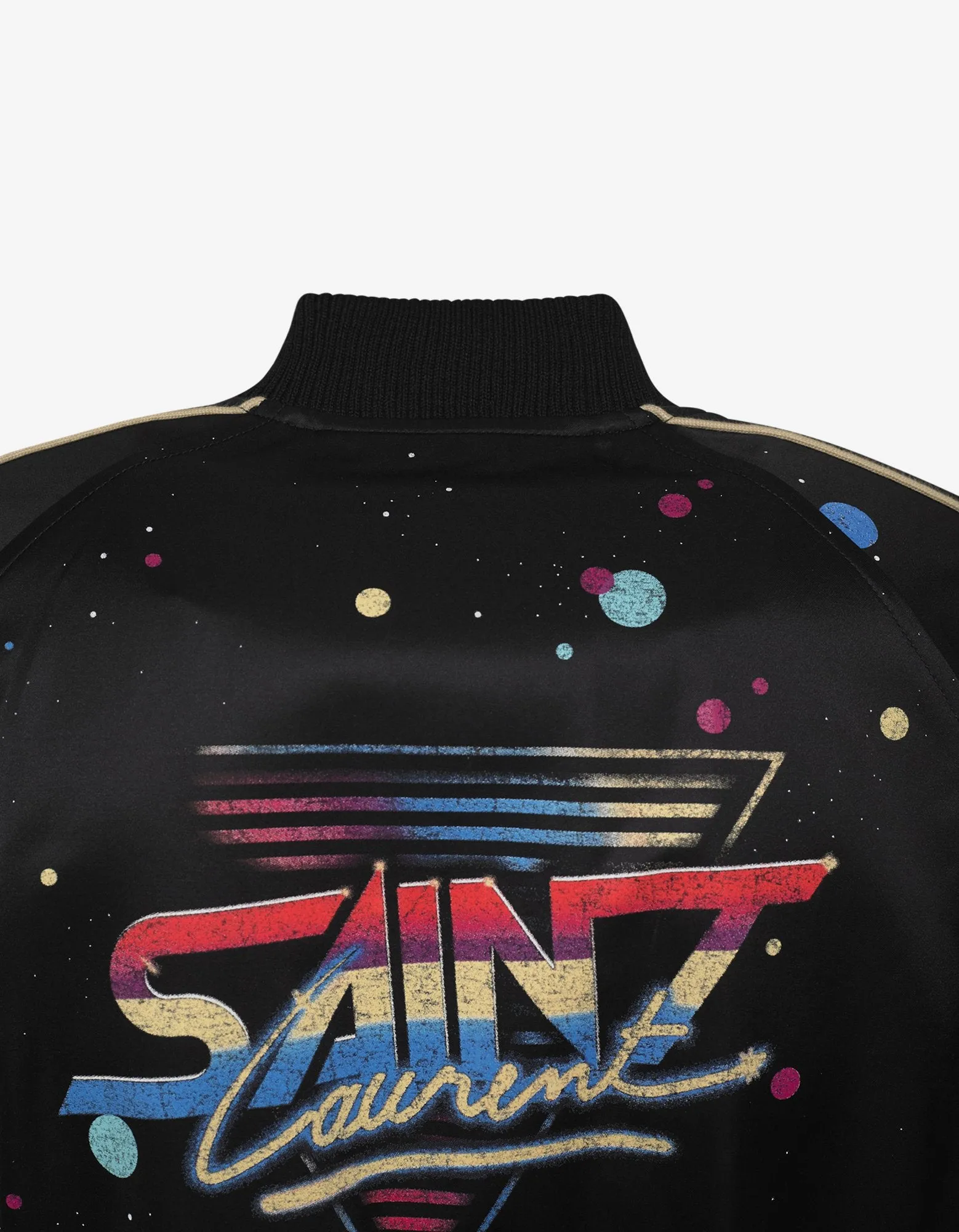 Black Galaxy Print Teddy Jacket