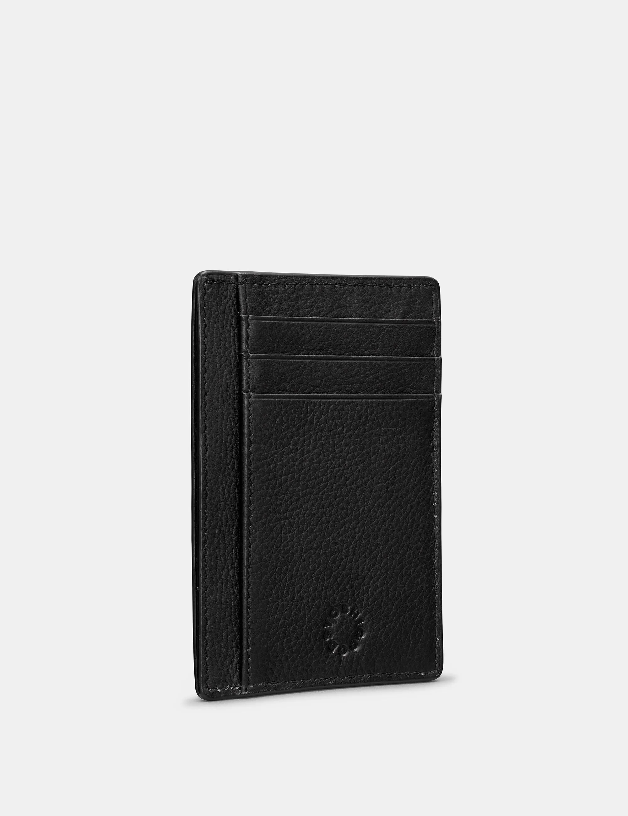 Black Leather Card Holder With ID Window