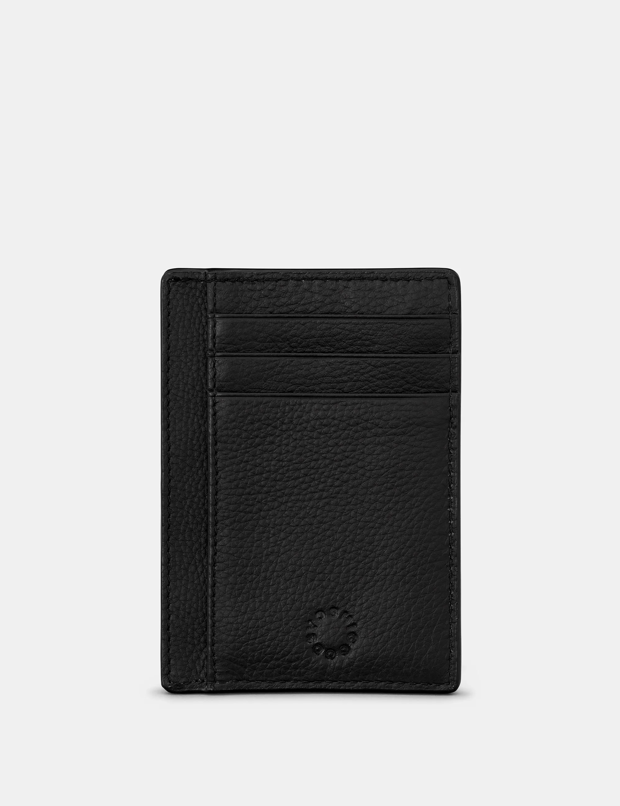 Black Leather Card Holder With ID Window