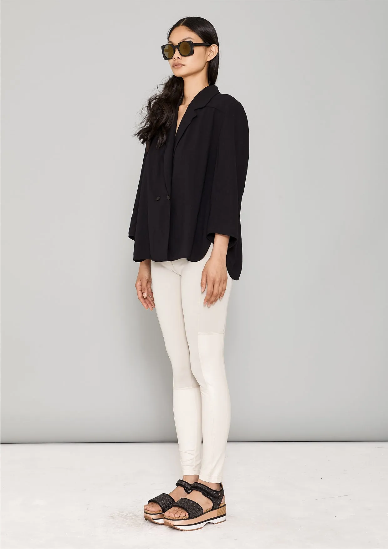 BLAZER/BLOUSE - black plain