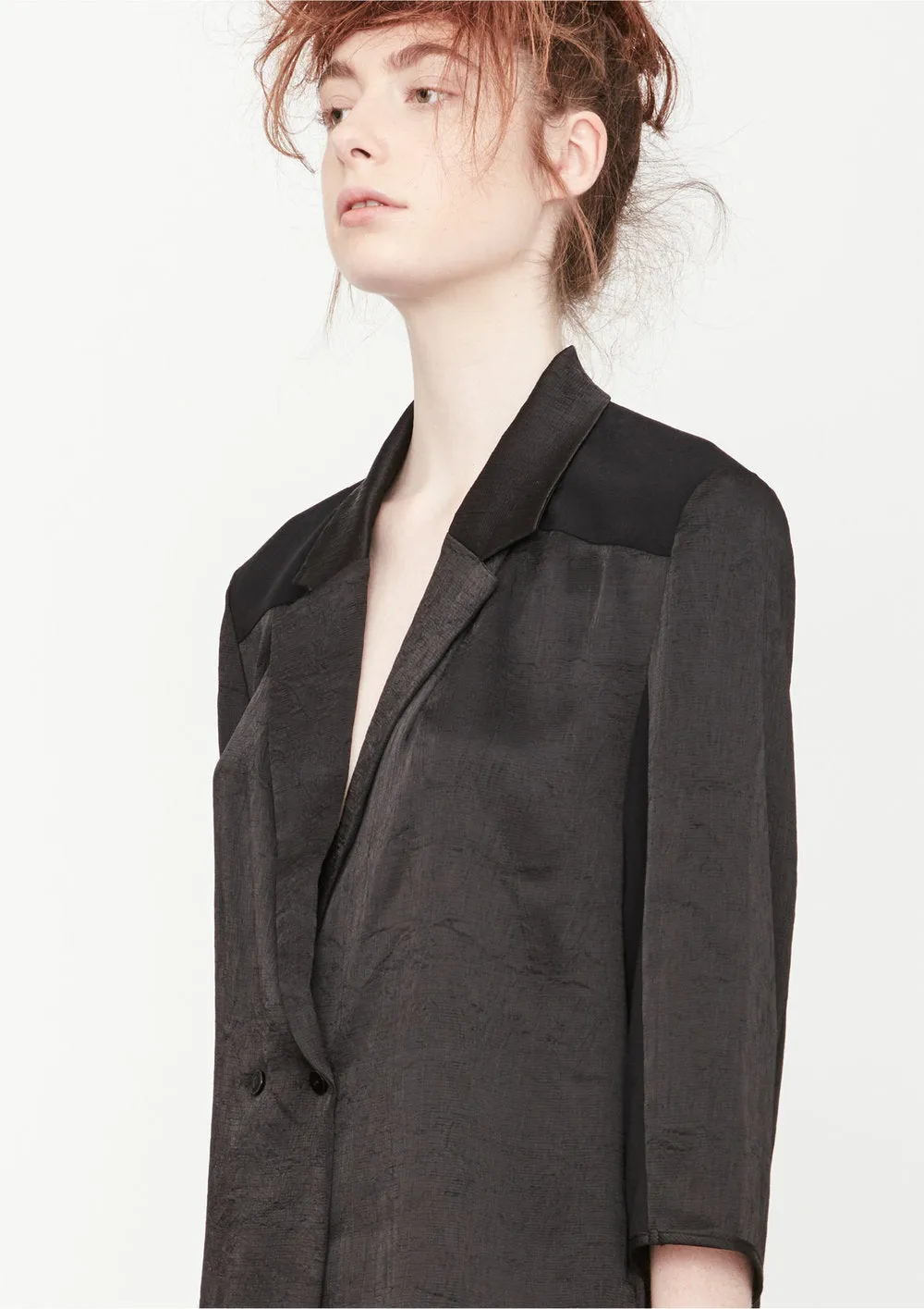 BLAZER/BLOUSE - black shiny