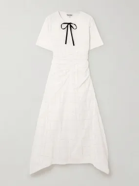 Broderie anglaise organic cotton midi dress