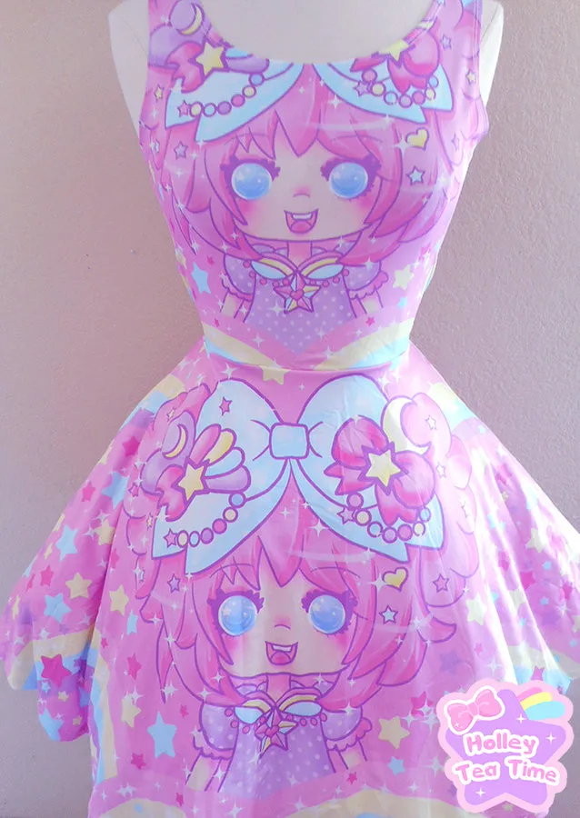 Bubbles Rainbow Land skater dress [made to order]