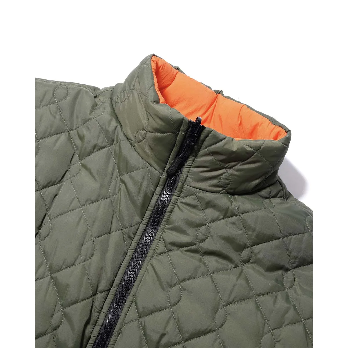 Butter Goods - Chainlink Reversible Puffer Jacket Army/Orange