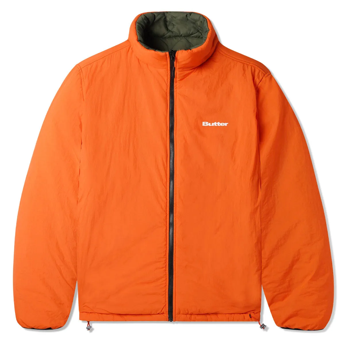 Butter Goods - Chainlink Reversible Puffer Jacket Army/Orange