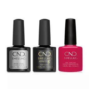 CND - Shellac Xpress5 Combo - Base, Top & Wildfire (0.25 oz)