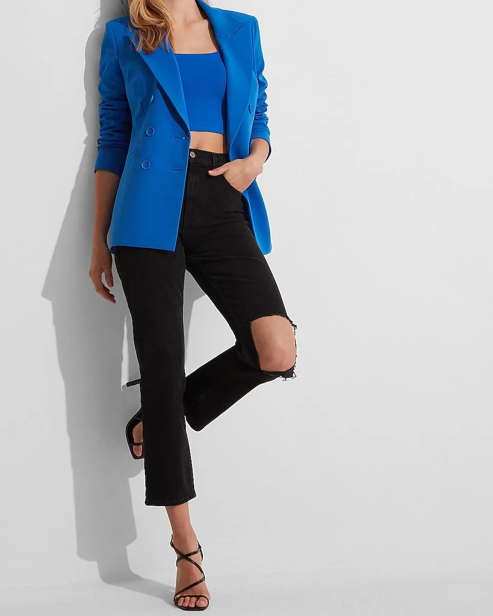 Conscious Edit Double Breasted Blazer in Neon Cobalt