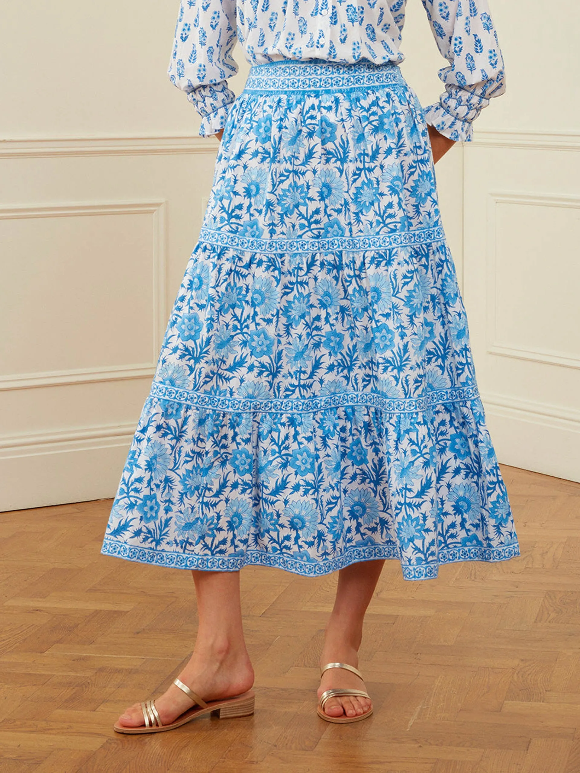 Cornflower rose lucia skirt