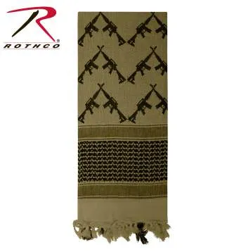 Crossed Rifles Shemagh Tactical Desert Keffiyeh Scarf