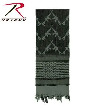 Crossed Rifles Shemagh Tactical Desert Keffiyeh Scarf