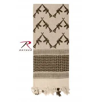 Crossed Rifles Shemagh Tactical Desert Keffiyeh Scarf