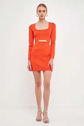 Cut Out Detailed Bodycon Knit Dress