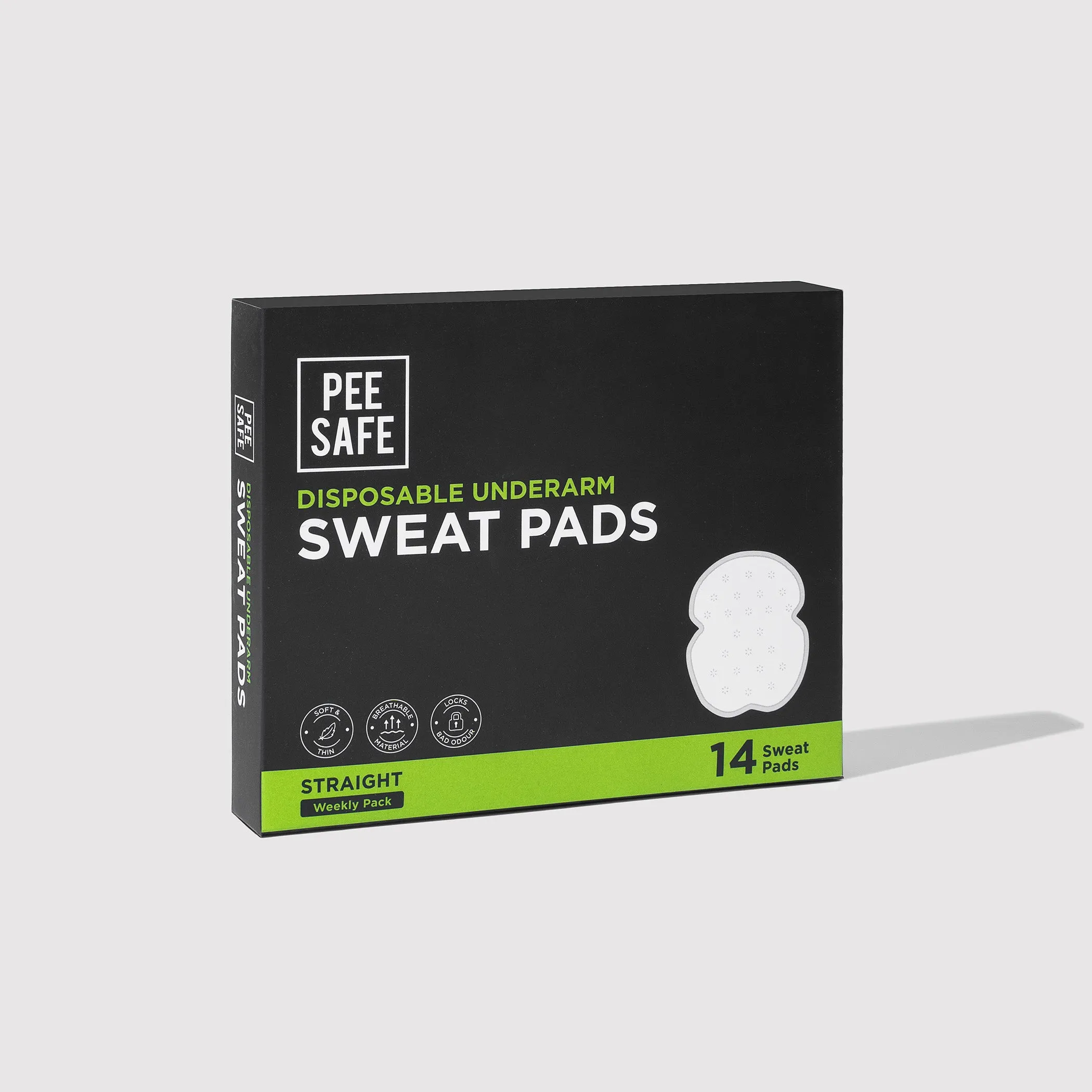 Disposable Underarm Sweat Pads (Straight) - 14 Pads