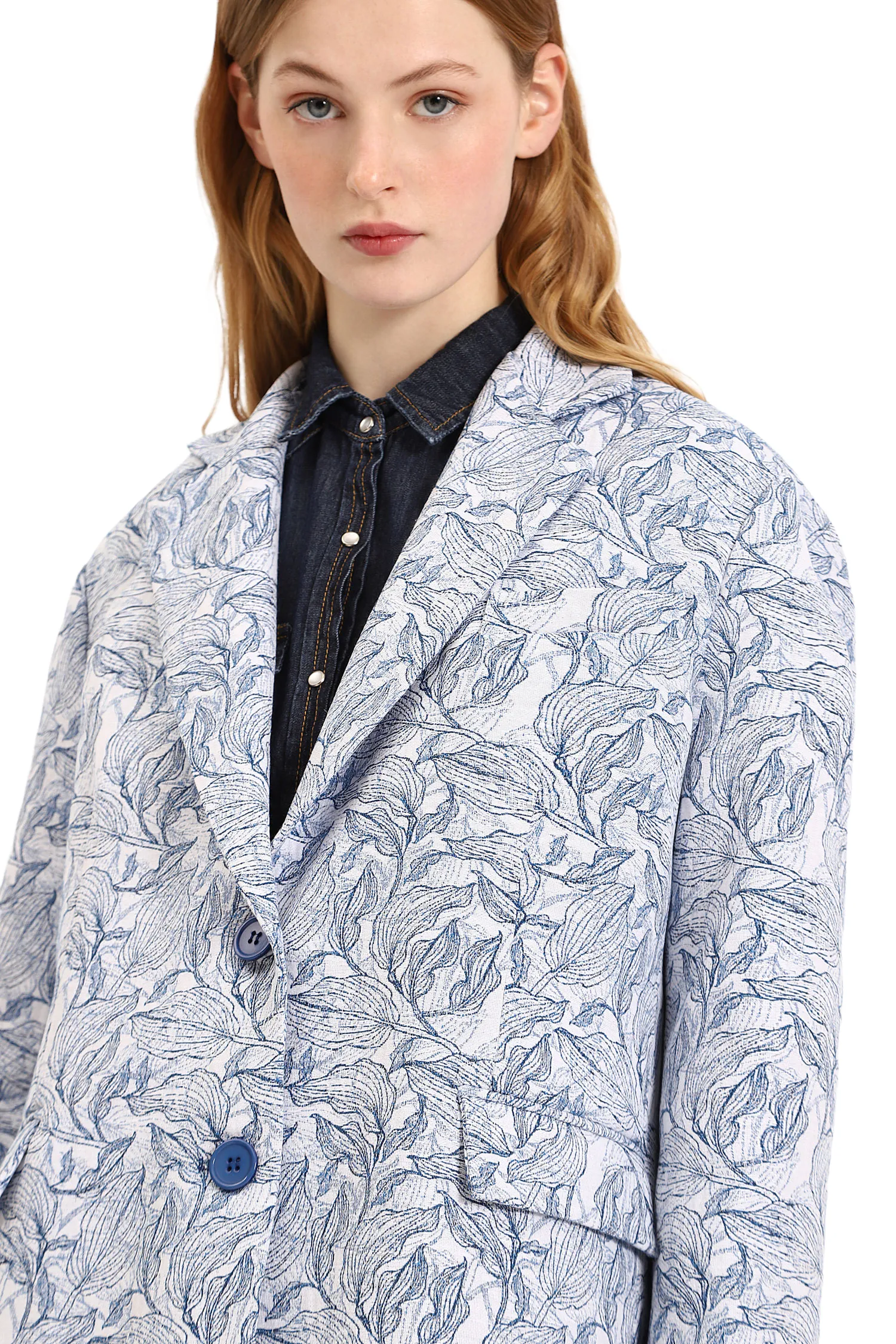 Dixie multicolor flower print with classic revers blazer