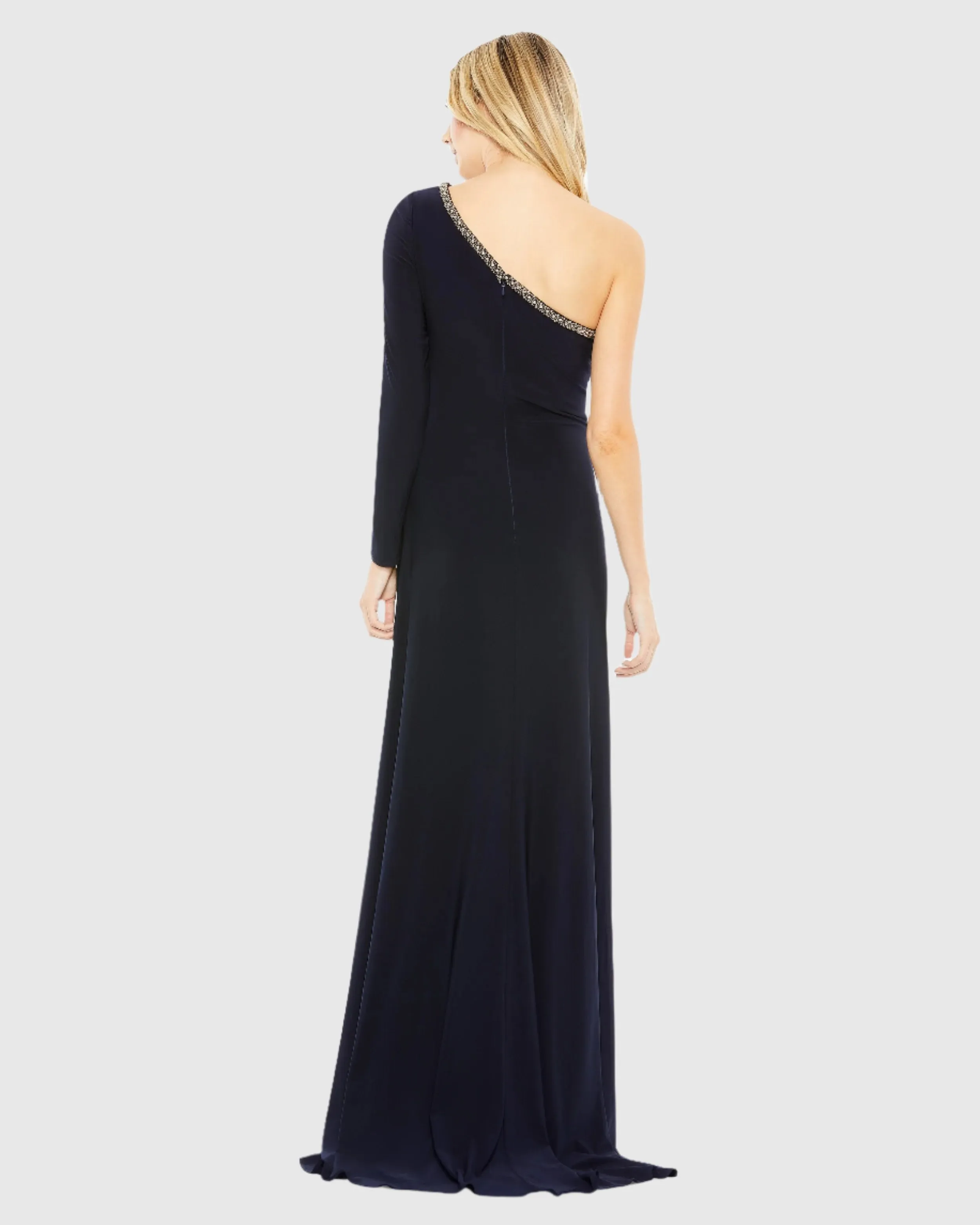 Draped One Sleeve Jersey Gown - FINAL SALE