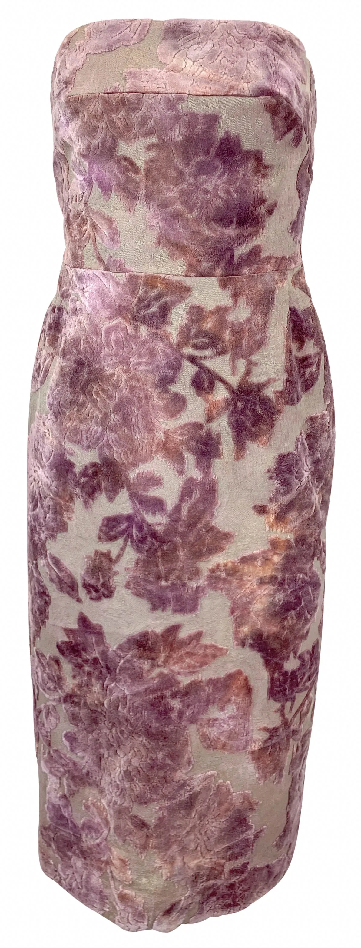 Dries Van Noten Diao Floral Flocked Midi Dress in Old Rose