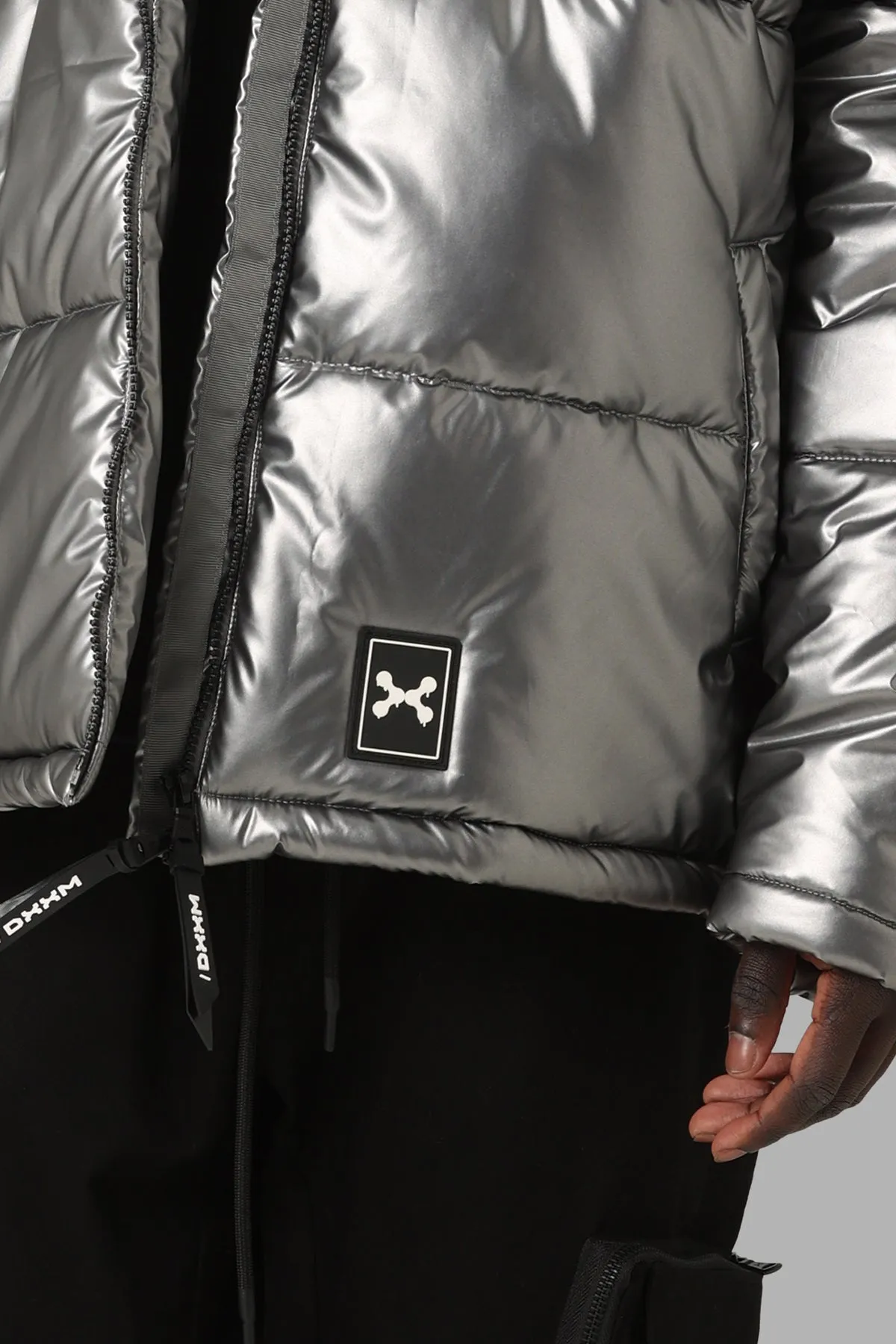 DXXMLife L-6 A Chrxme Puffer Jacket Silver