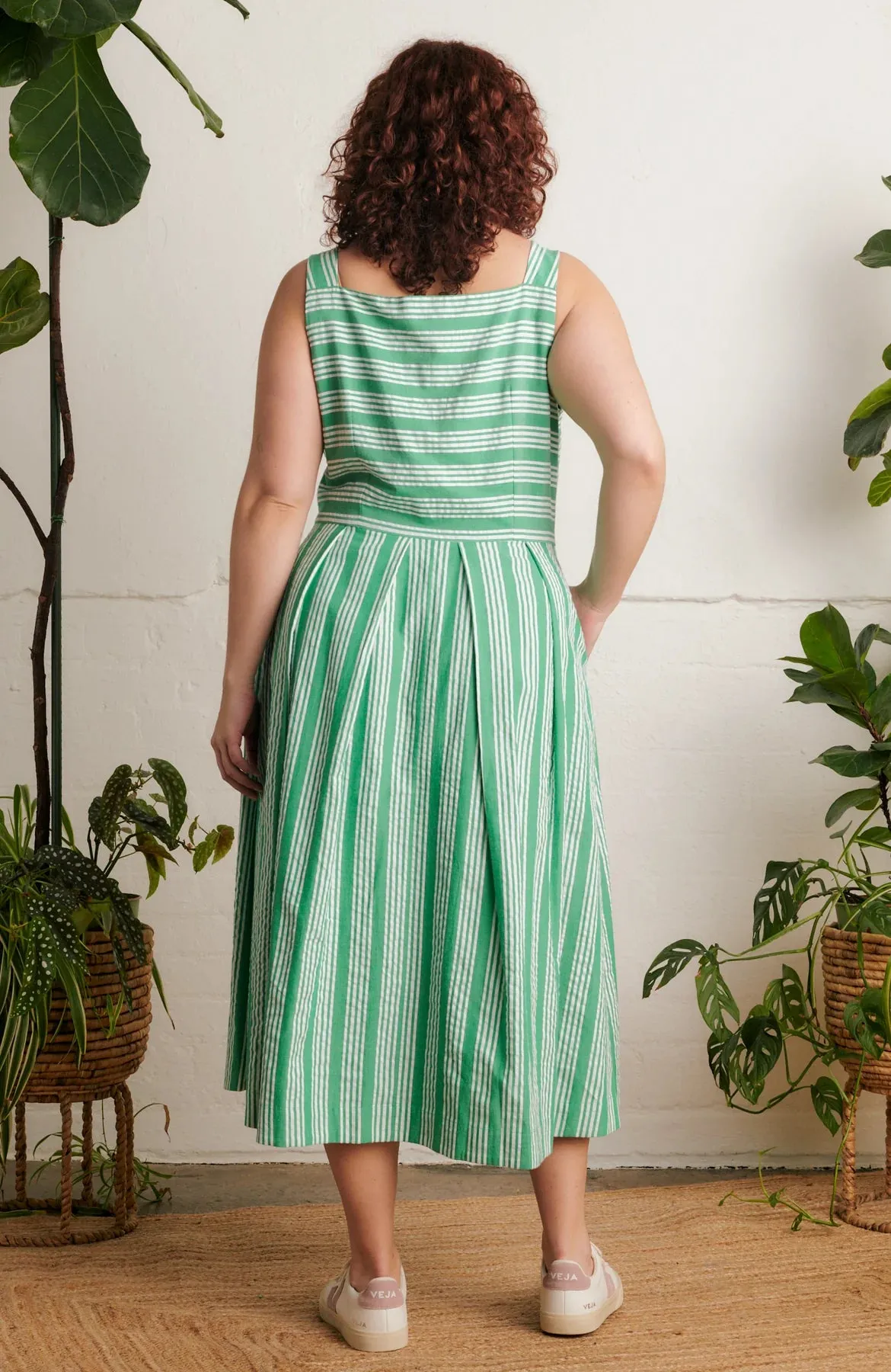 Emily & Fin Suki Beachcomber Stripe Green Dress