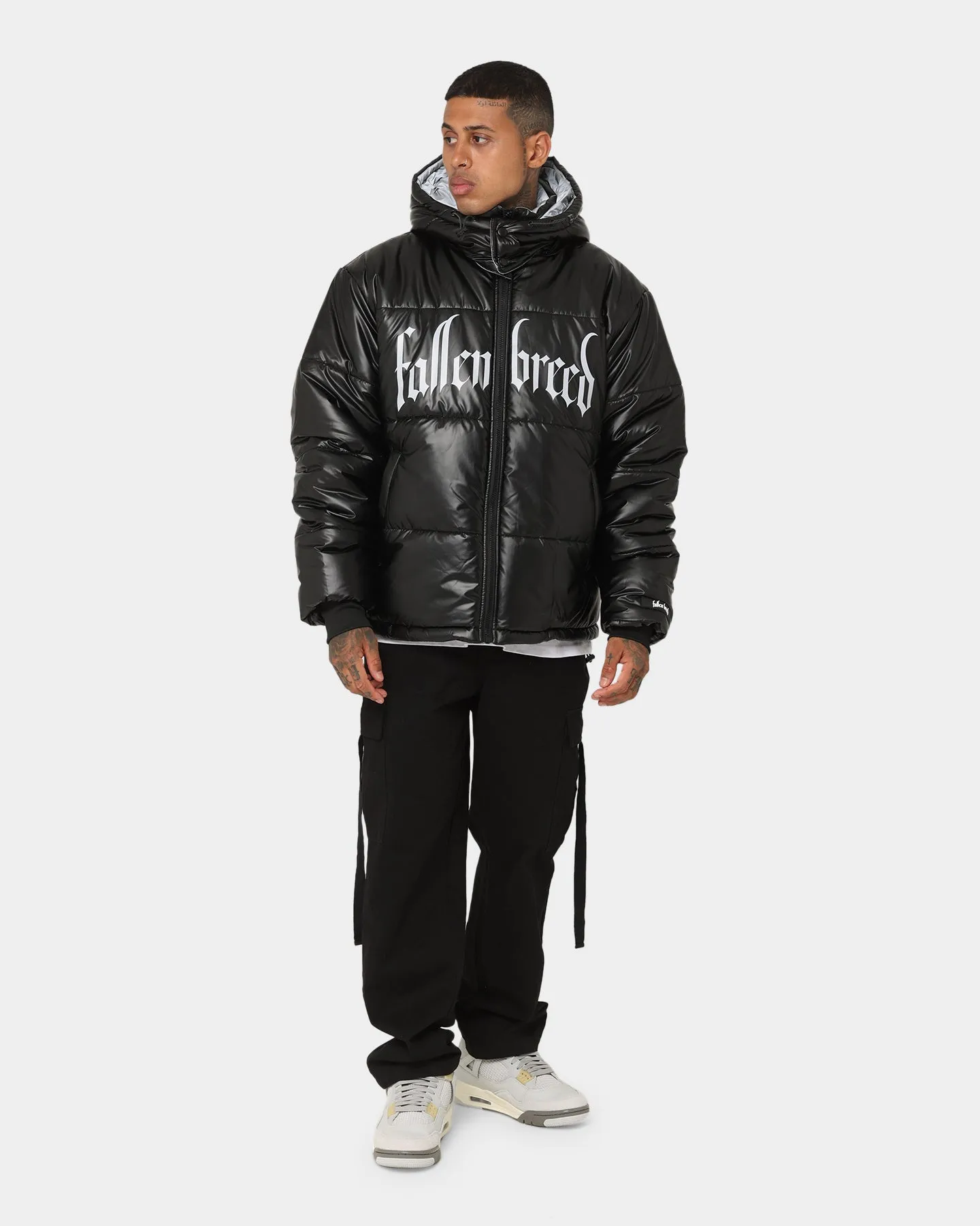 Fallen Breed Logo Puffer Jacket Black