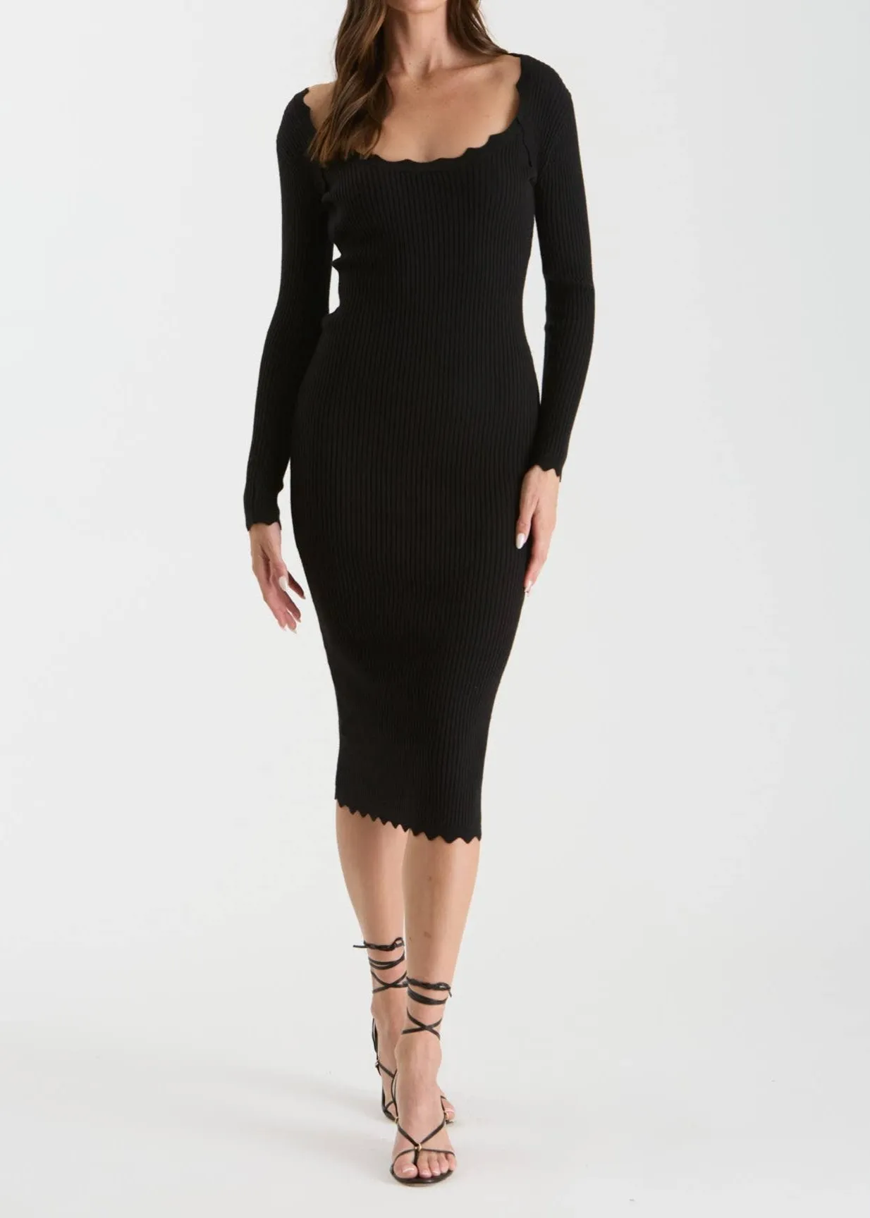 Fiery Feelings Rib Knit Bodycon Dress