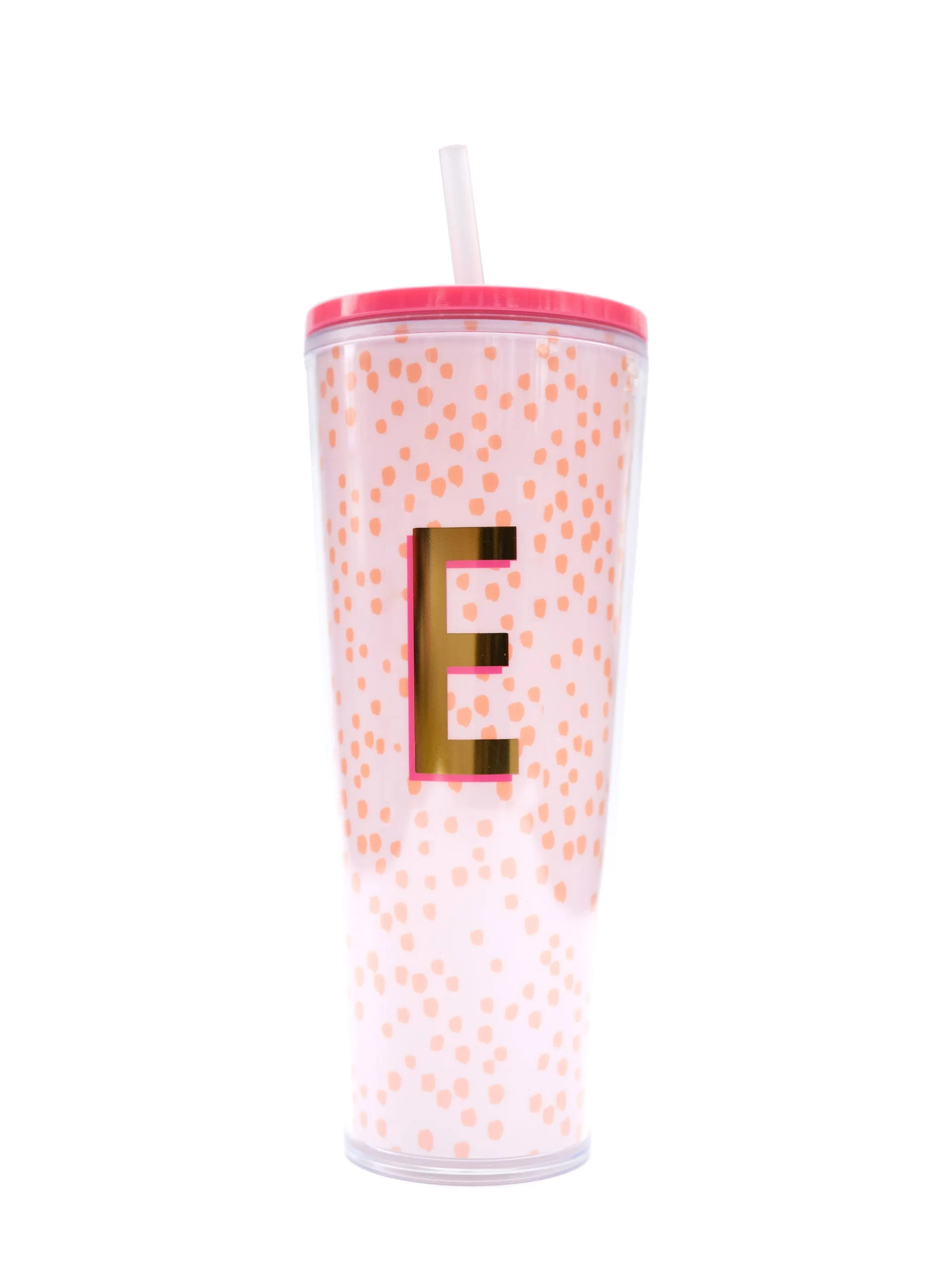 FINAL SALE - Initial 24oz Straw Tumbler