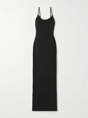 Fits Everybody stretch-jersey midi slip dress in Onyx