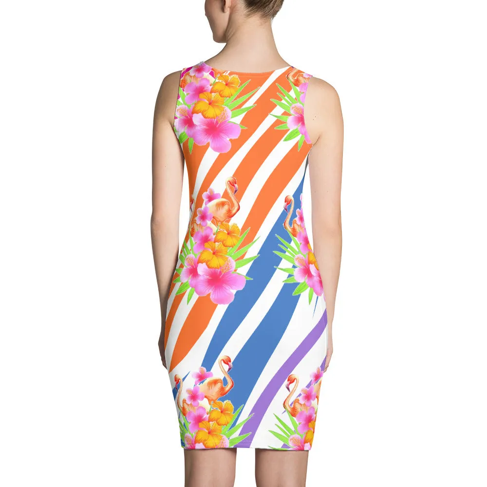 Flamingo Fiesta Bodycon Dress