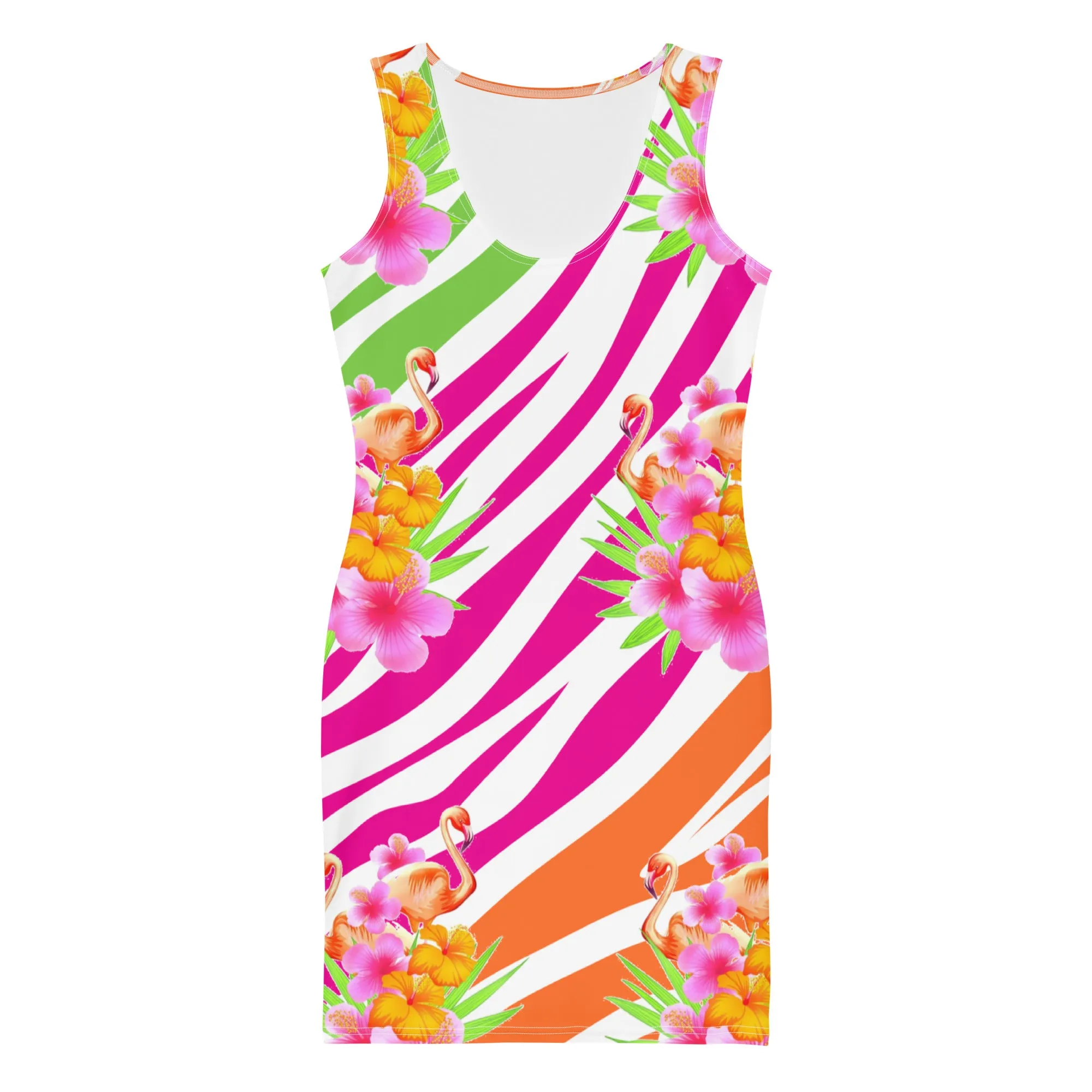 Flamingo Fiesta Bodycon Dress