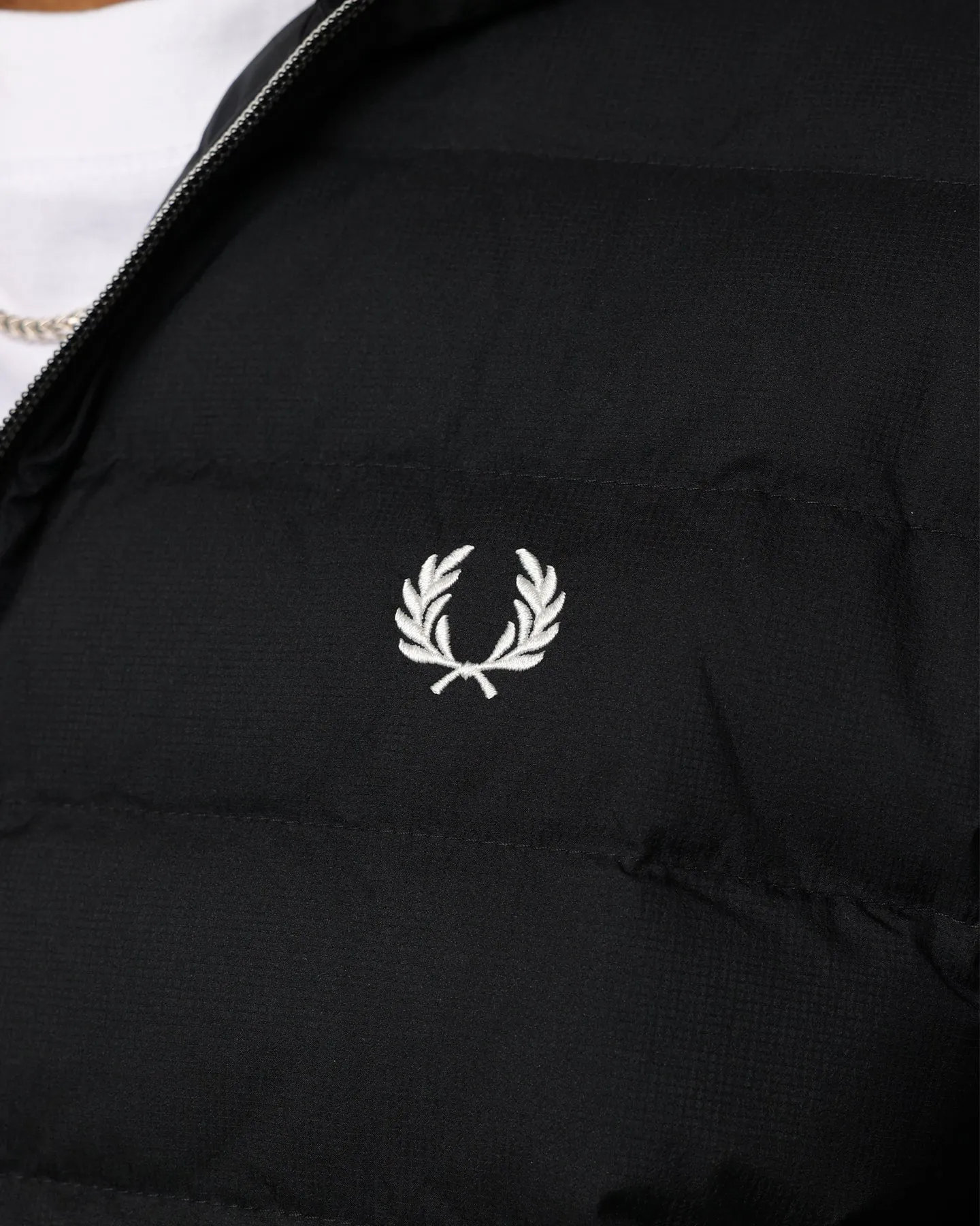 Fred Perry Hooded Insulated Jacket Black