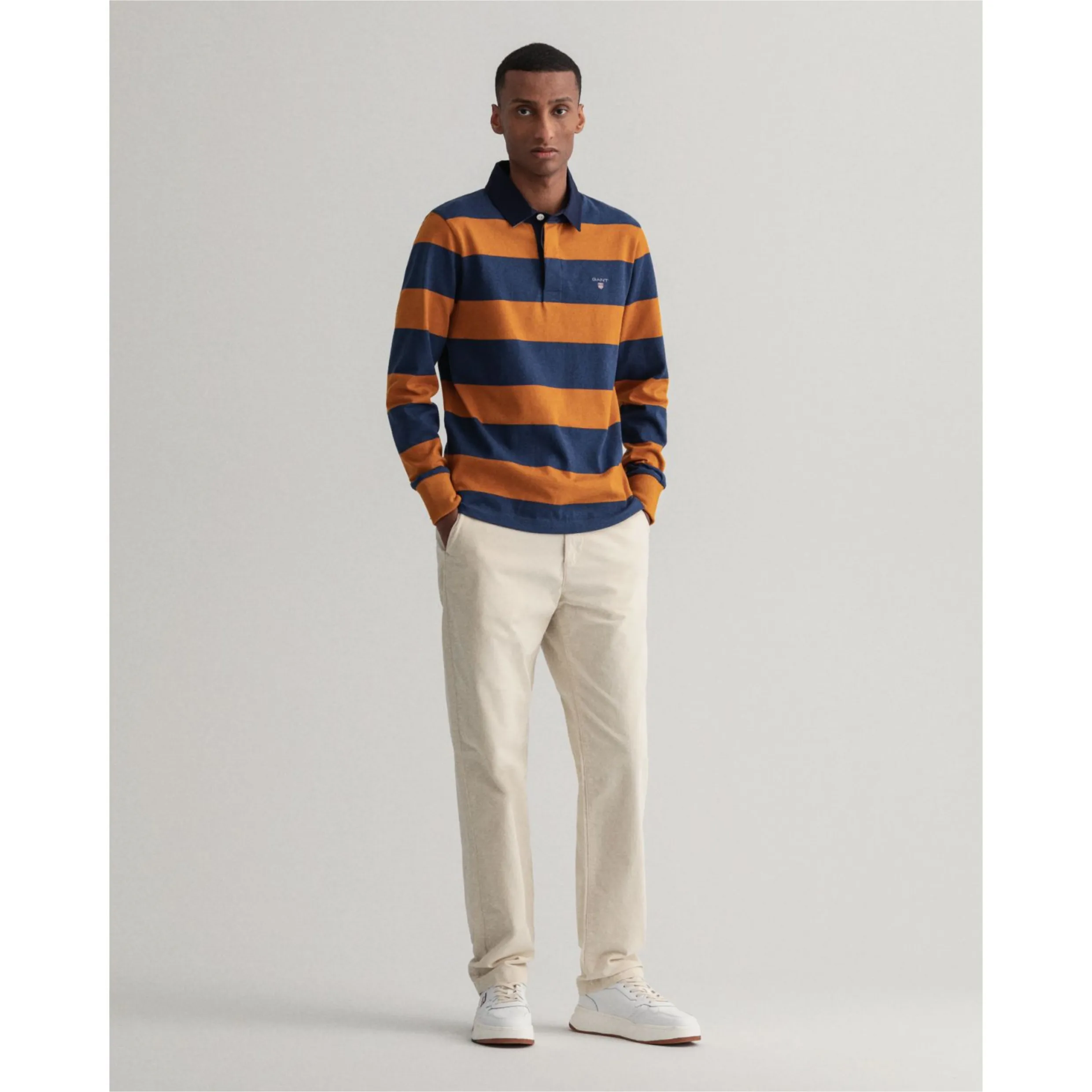 GANT Original Barstripe Heavy Rugger - Dark Mustard Orange